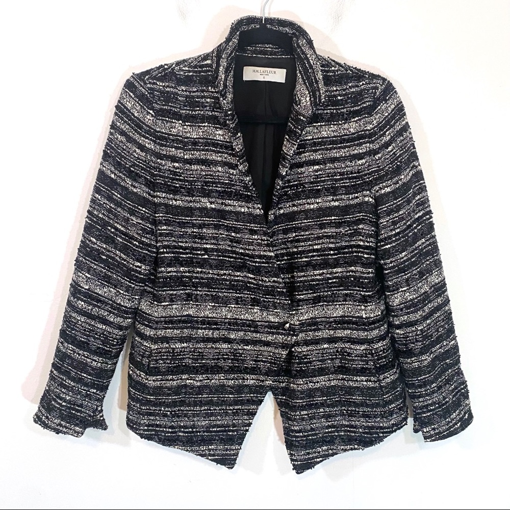 MM Lafleur Wells Tweed Blazer Jacket 6